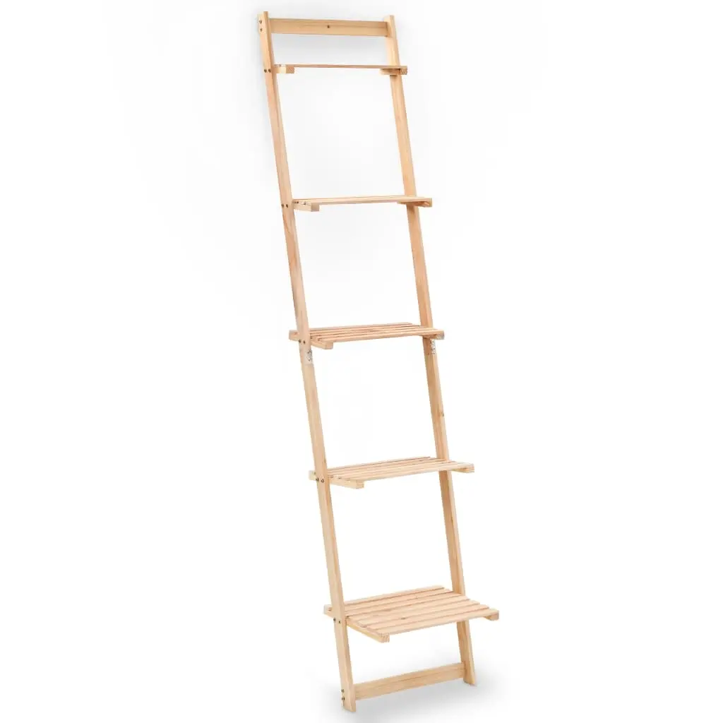Ladder Wall Shelf Cedar Wood 41.5x30x176 cm 246438 - Furniture