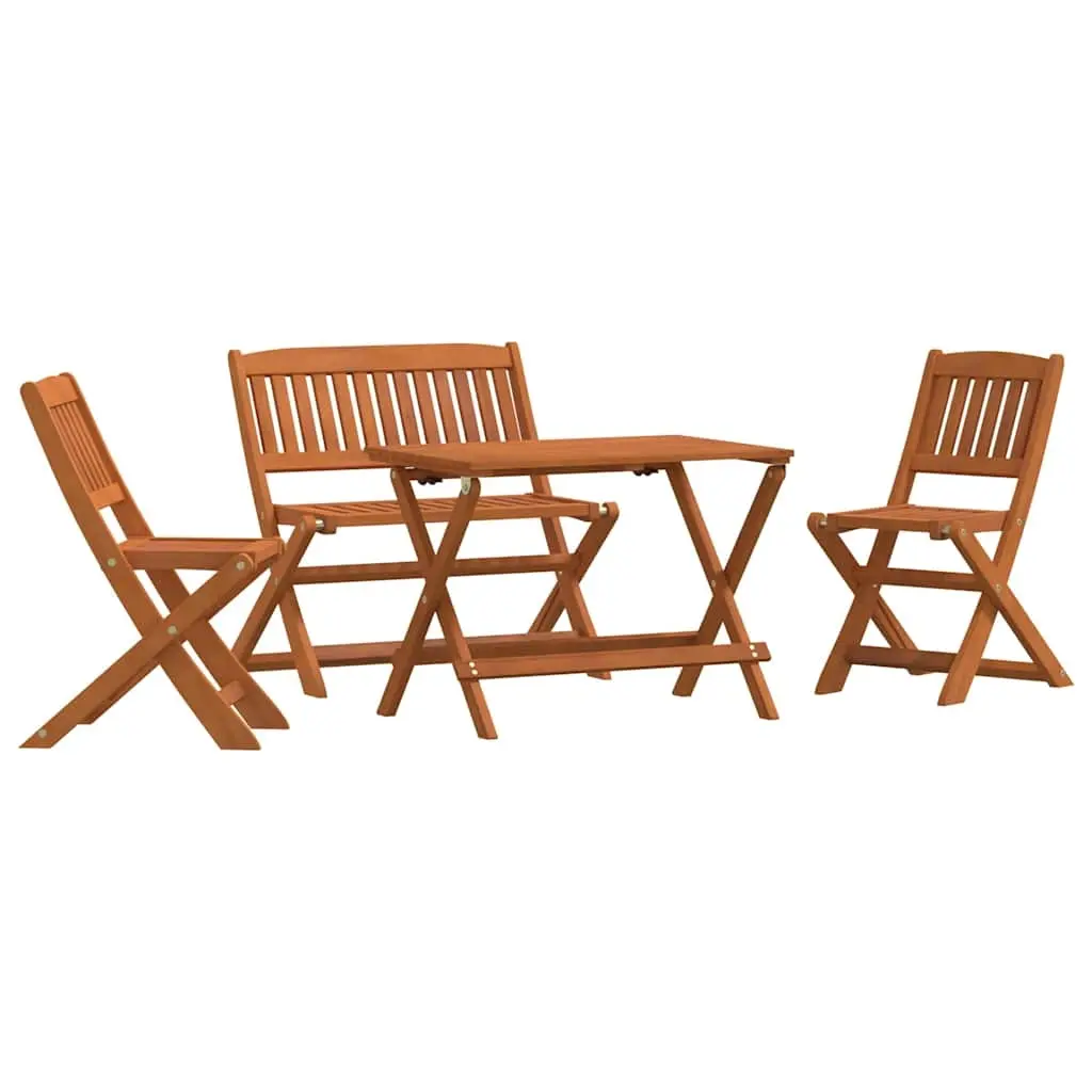 4 Piece Outdoor Dining Set for Children Solid Eucalyptus Wood 45585 - Furniture