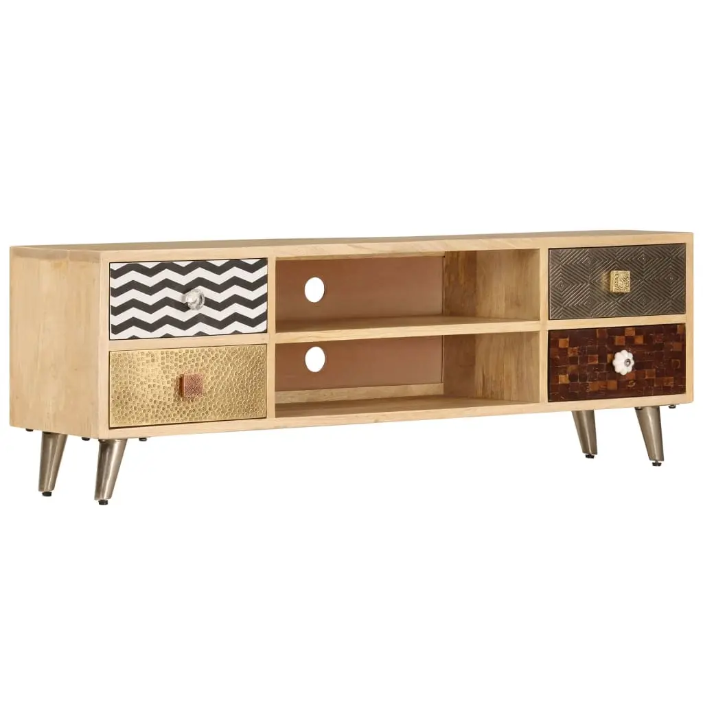 TV Cabinet 120x30x40 cm Solid Mango Wood 247340 - Furniture