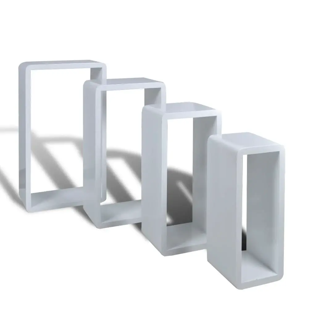 Cuboid shelf set of 4 White 240345 - Furniture