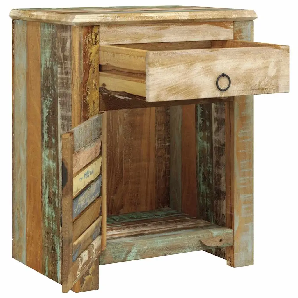 End Table with 1 Drawer 1 Door Reclaimed Wood 240950 - Furniture