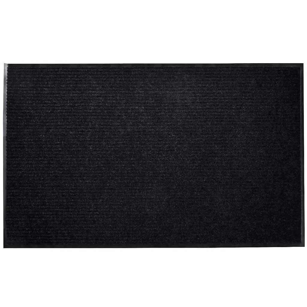 Door Mat Black 90 x 150 cm PVC 241266 - Home & Garden