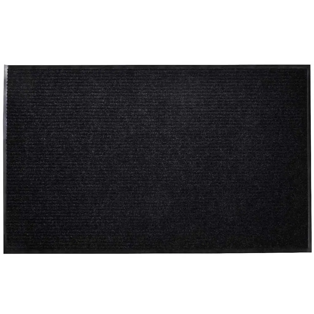 Door Mat Black 120 x 180 cm PVC 241267 - Home & Garden
