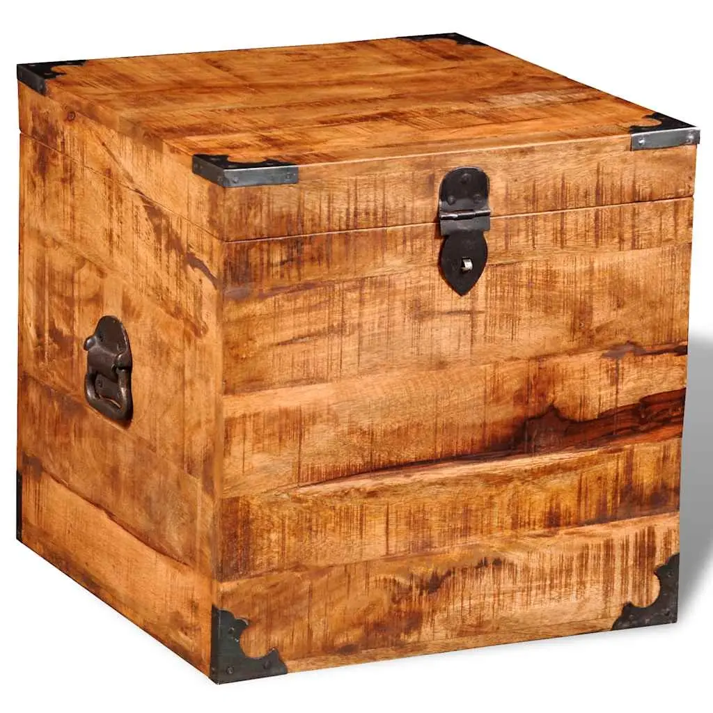 Storage Chest Cubic Rough Mango Wood 241636 - Furniture