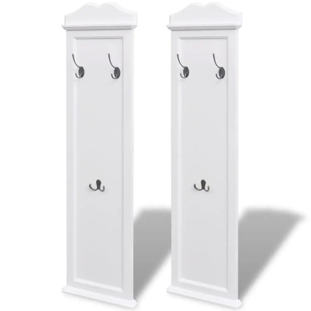 Coat Racks 2 pcs White 242437 - Home & Garden
