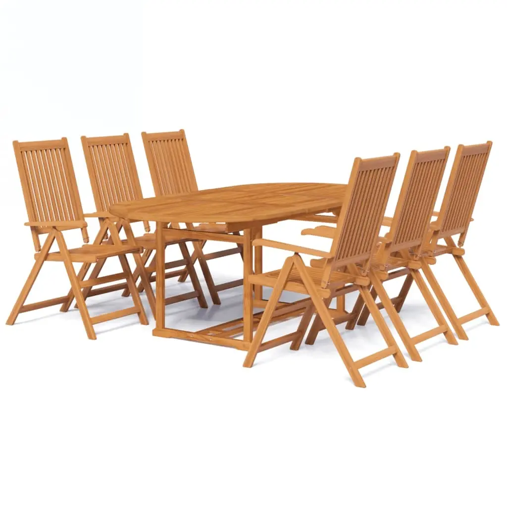 7 Piece Outdoor Dining Set Solid Acacia Wood 150-200 cm 41814