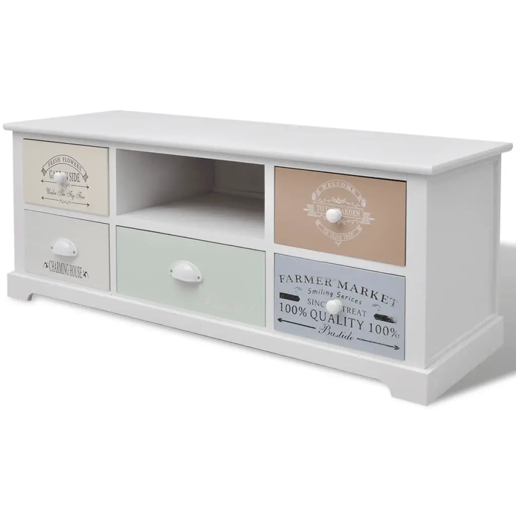 French TV Cabinet Wood 242879 - Furniture