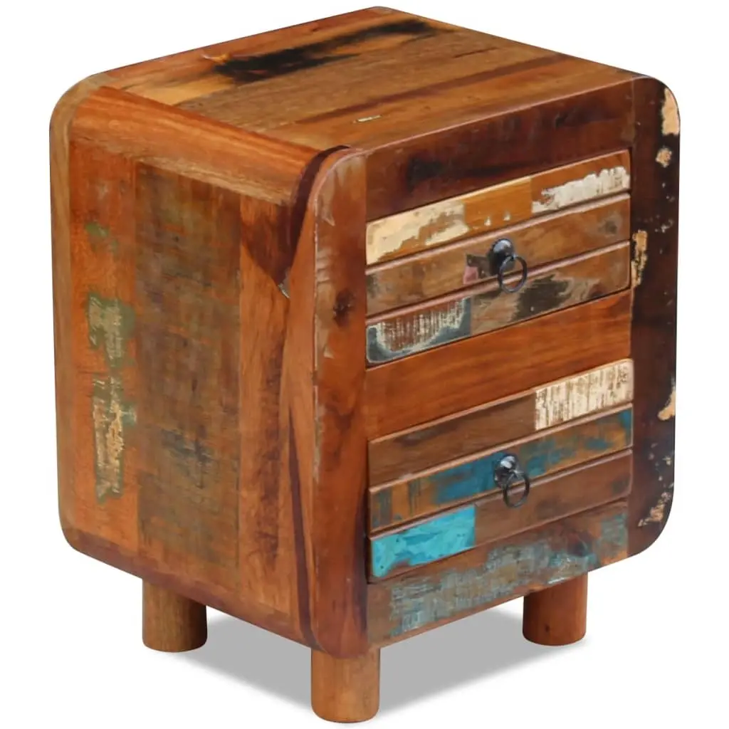 Night Cabinet Solid Reclaimed Wood 43x33x51 cm 243323 - Furniture