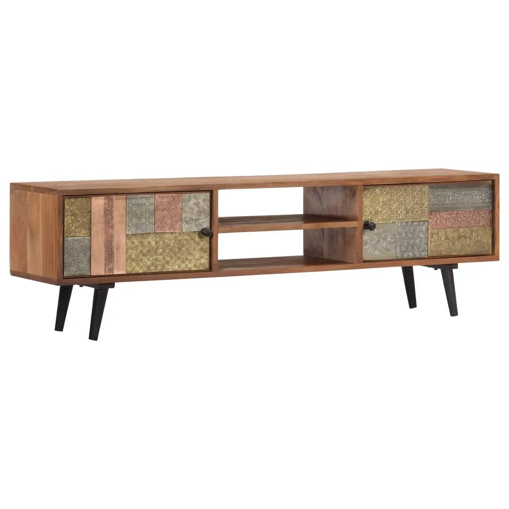TV Cabinet 140x30x40 cm Solid Acacia Wood 247682 - Furniture