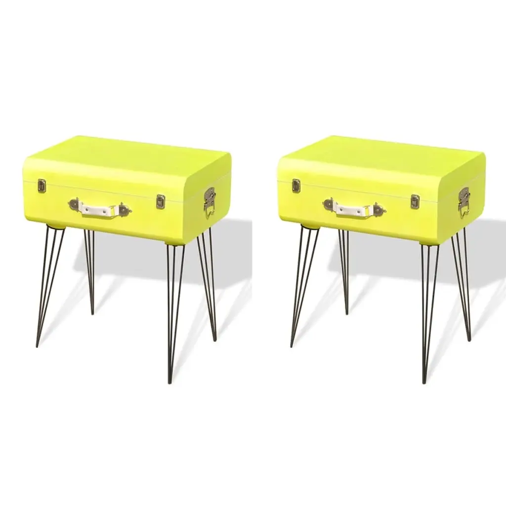 Bedside Cabinets 2 pcs 49.5x36x60 cm Yellow 276048 - Furniture