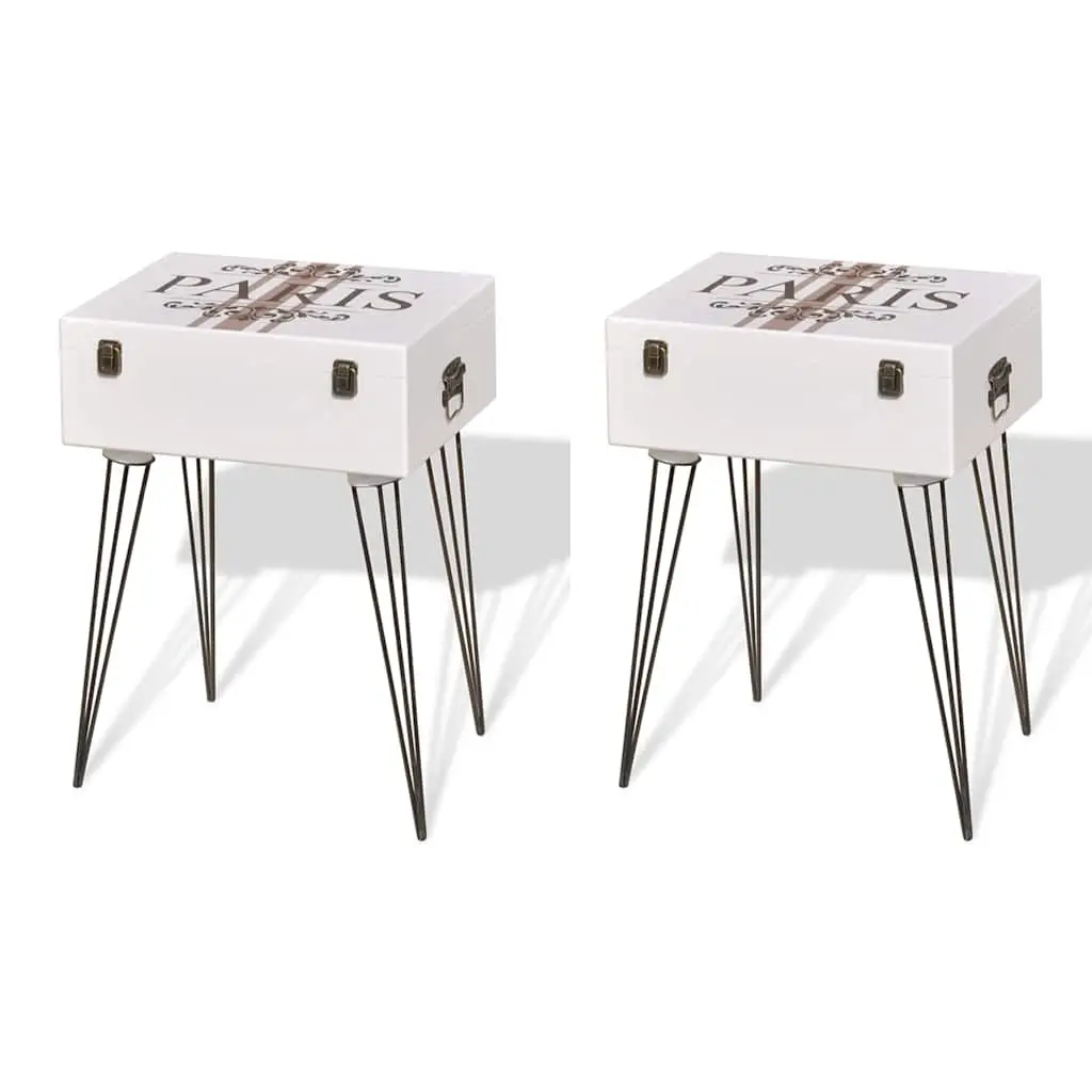 Bedside Cabinets 2 pcs 40x30x57 cm White 276049 - Furniture