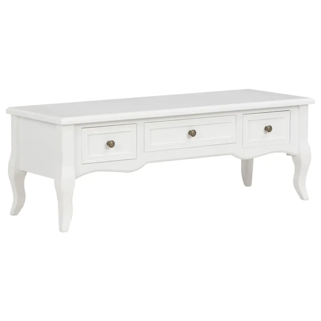 TV Cabinet White 100x35x35 cm Wood 280048 - Furniture