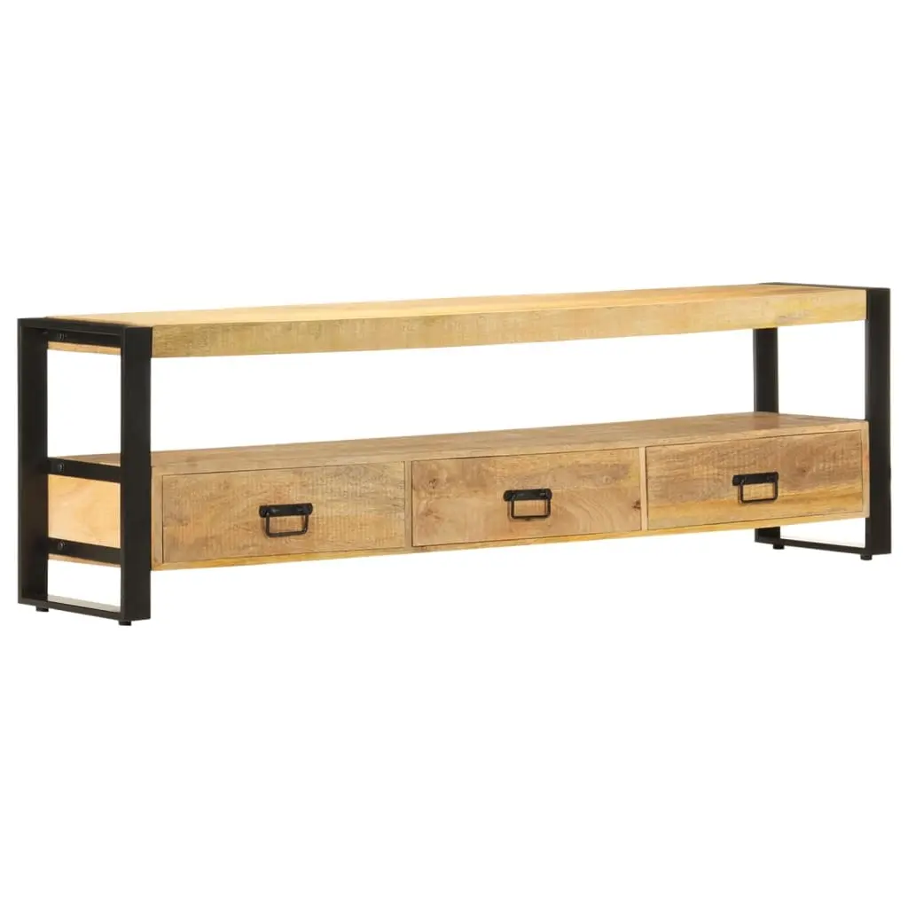 TV Cabinet 150x30x45 cm Solid Mango Wood 247906 - Furniture