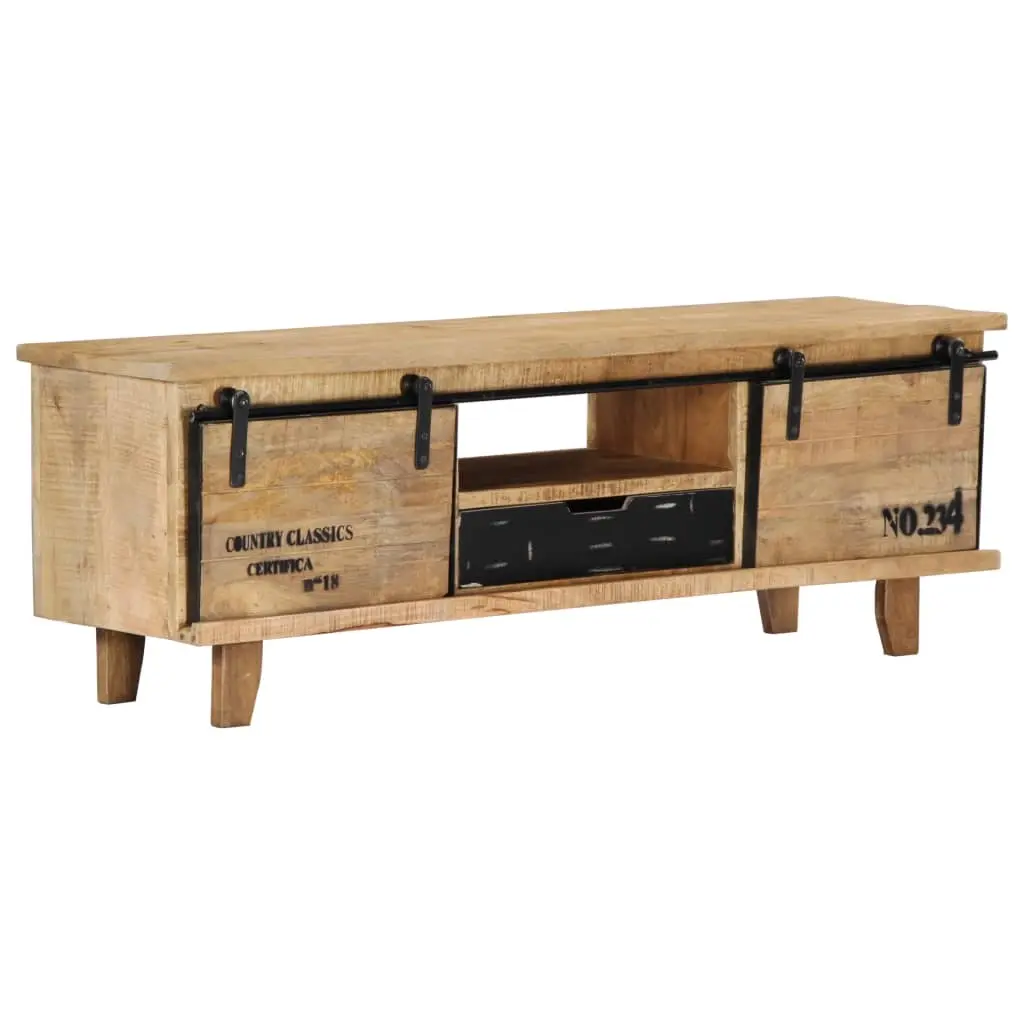 TV Cabinet 120x30x40 cm Solid Mango Wood 249873 - Furniture