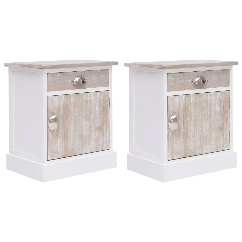 Bedside Cabinets 2 pcs 38x28x45 cm Paulownia Wood 284063 - Furniture