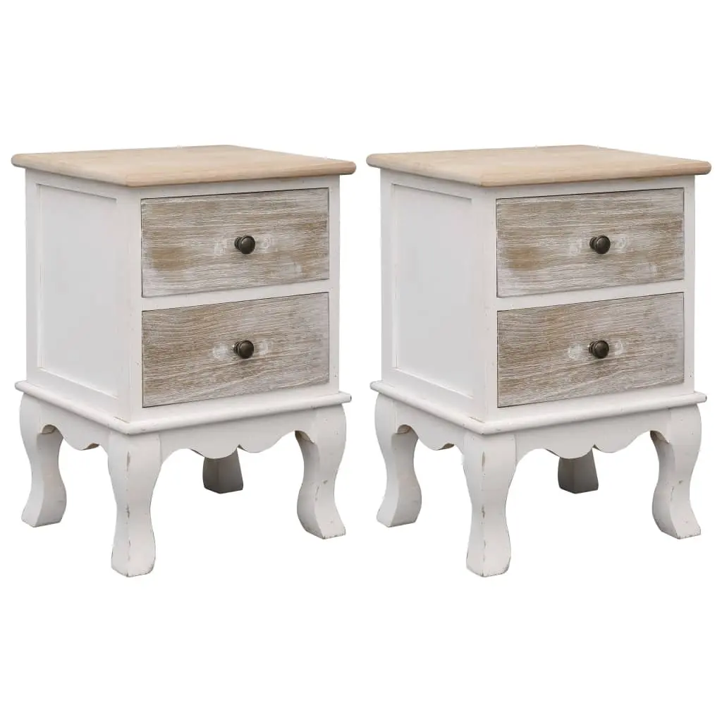 Bedside Cabinets 2 pcs 35x30x50 cm Paulownia Wood 284065 - Furniture