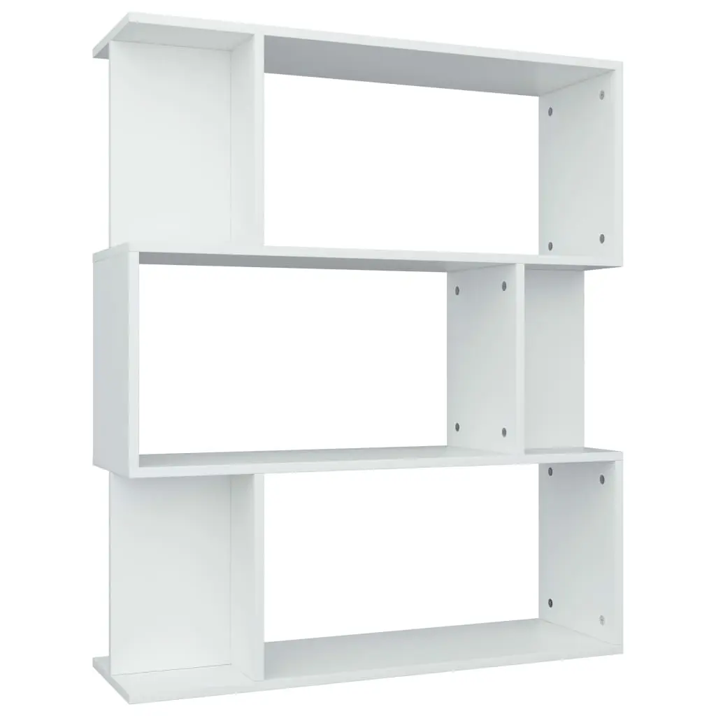 Book Cabinet/Room Divider White 80x24x96 cm Engineered Wood 800081 - Furniture