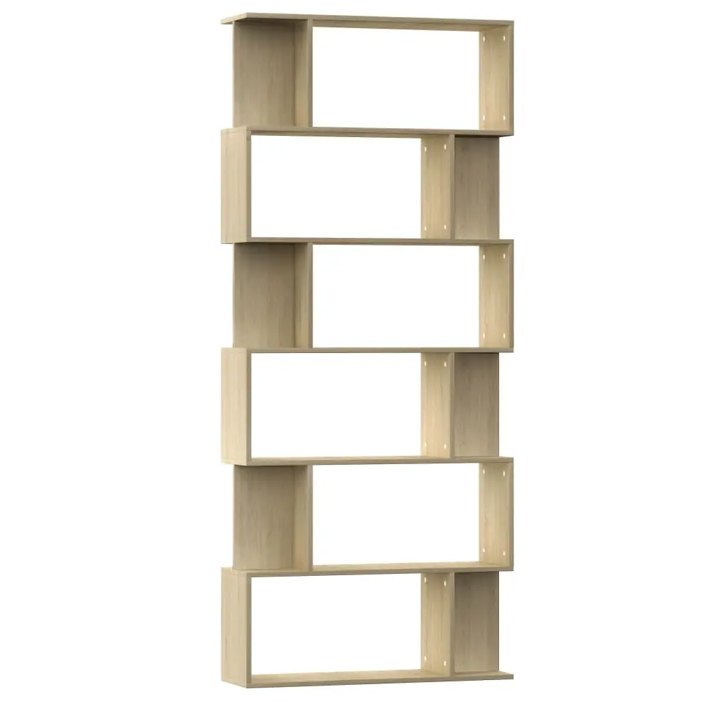 Book Cabinet/Room Divider Sonoma Oak 80x24x192 cm Engineered Wood 800093 - Furniture