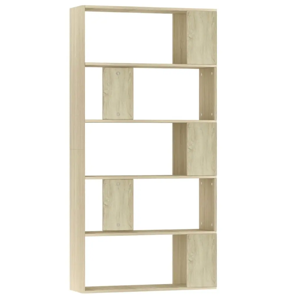 Book Cabinet/Room Divider Sonoma Oak 80x24x159 cm Engineered Wood 800102 - Furniture