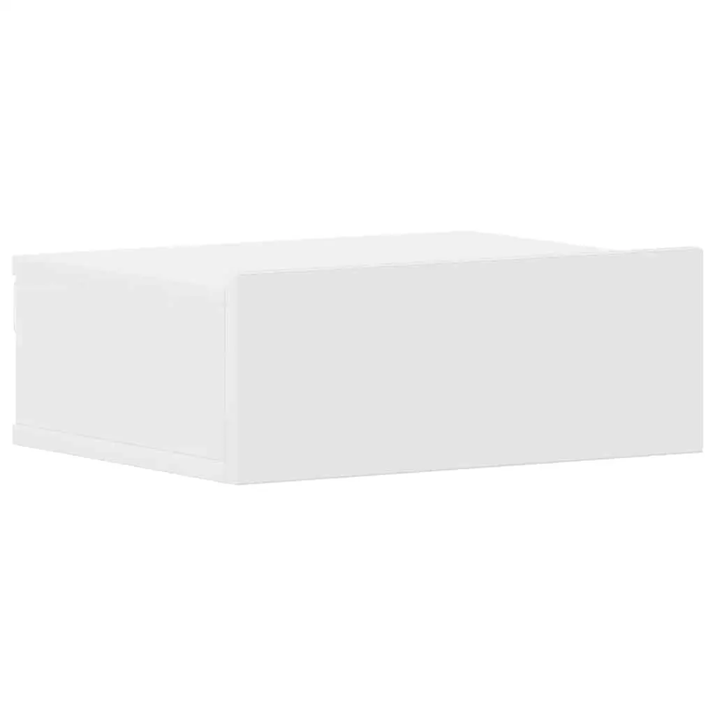 Floating Nightstand White 40x30x15cm Engineered Wood 800306 - Furniture