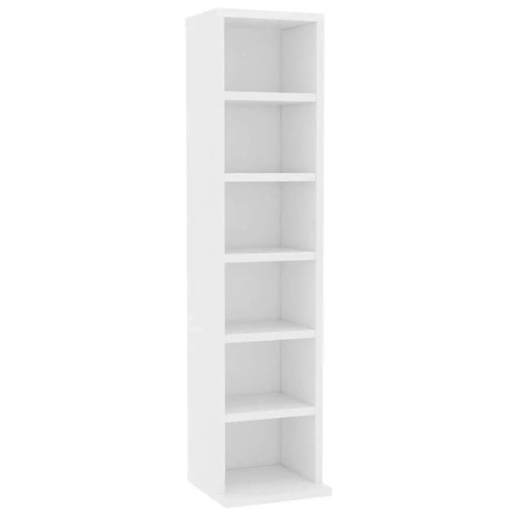 CD Cabinet White 21x20x88 cm Engineered Wood 800351 - Furniture