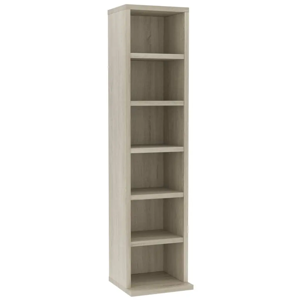 CD Cabinet Sonoma Oak 21x20x88 cm Engineered Wood 800354 - Furniture