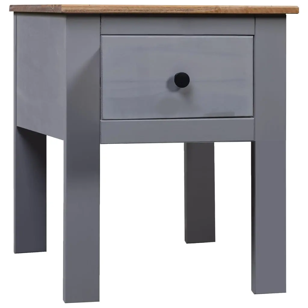 Bedside Cabinet Grey 46x40x57 cm Pine Panama Range 282692 - Furniture