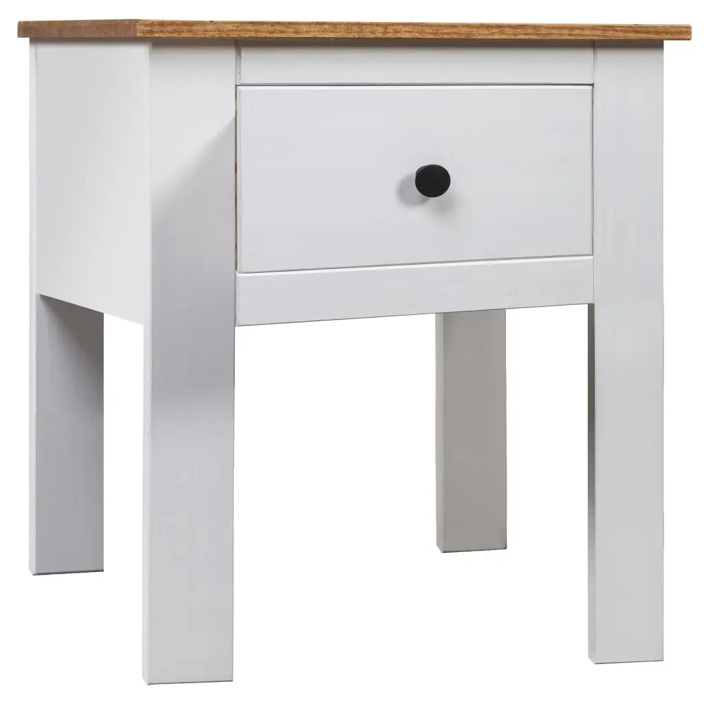 Bedside Cabinet White 46x40x57 cm Pine Panama Range 282693 - Furniture