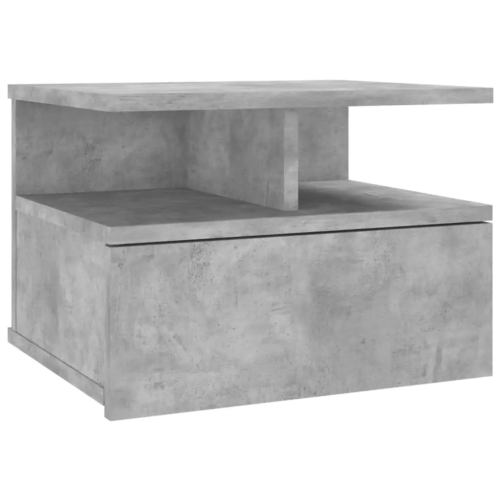 Floating Nightstand Concrete Grey 40x31x27 cm Engineered Wood 800413 - Furniture