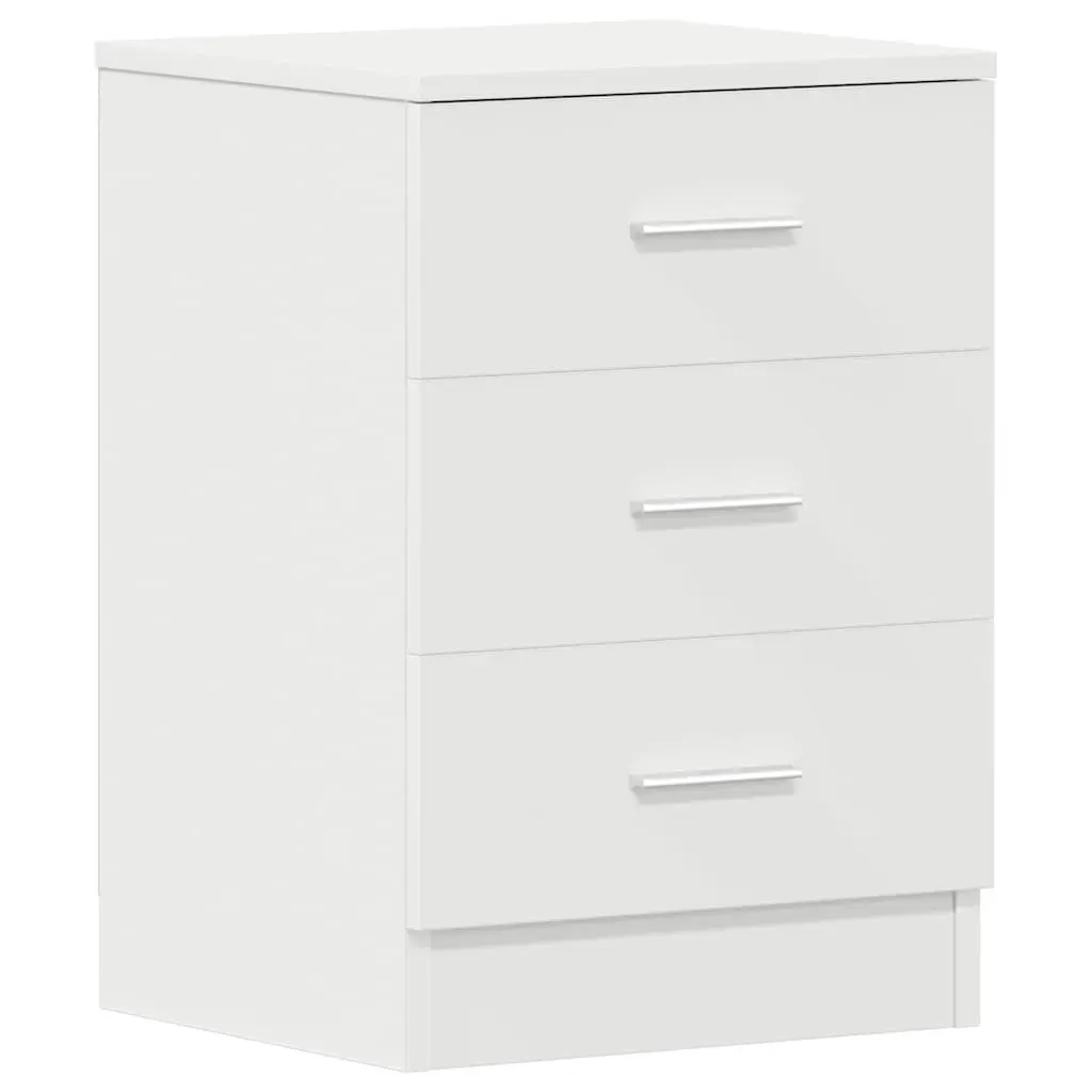 Bedside Cabinet White 38x35x56 cm Engineered Wood 800450 - Furniture