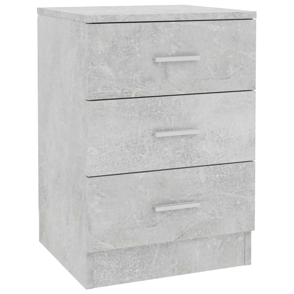 Bedside Cabinet Concrete Grey 38x35x56 cm Engineered Wood 800458 - Furniture
