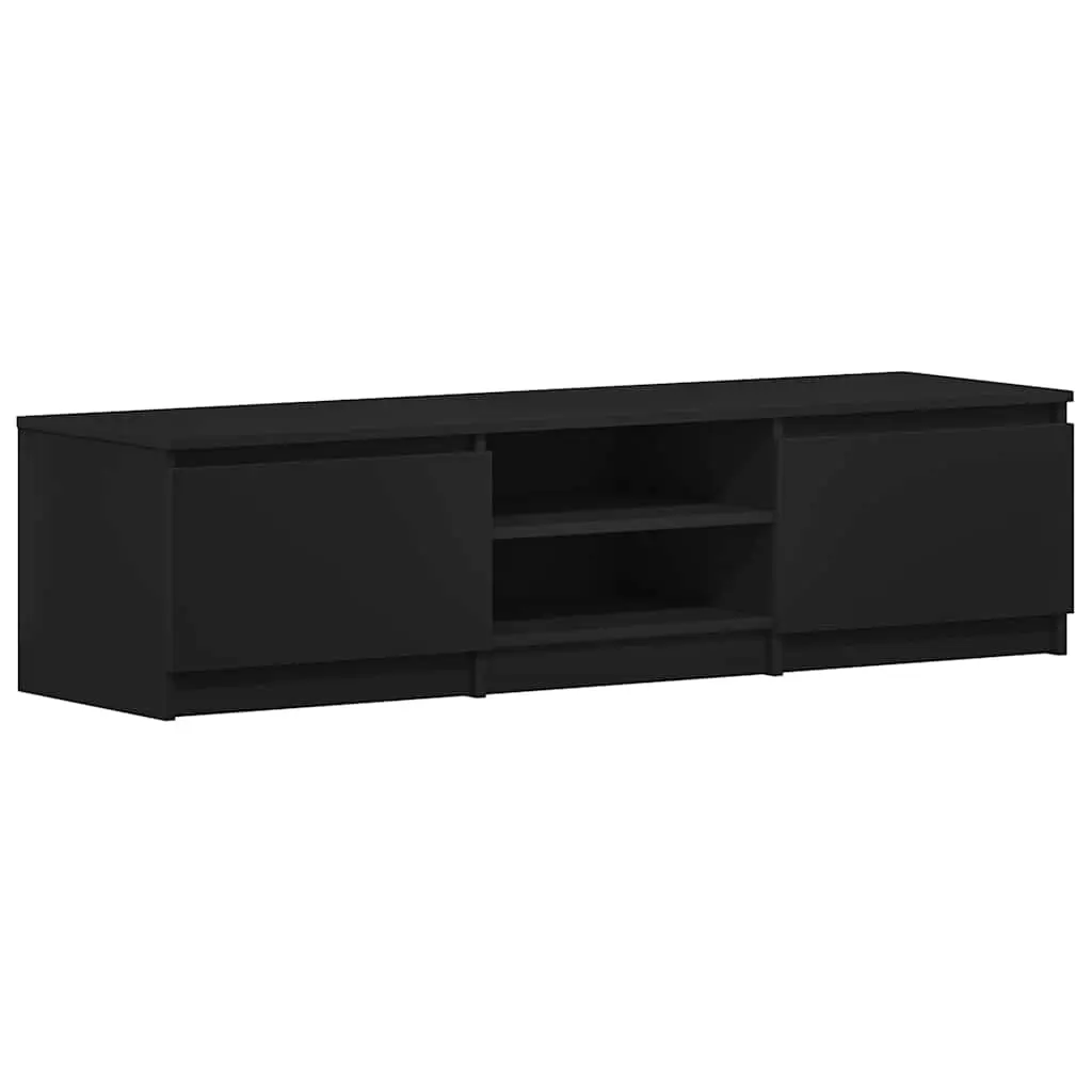 TV Cabinet Black 140x40x35.5 cm Engineered Wood 800649 - Furniture