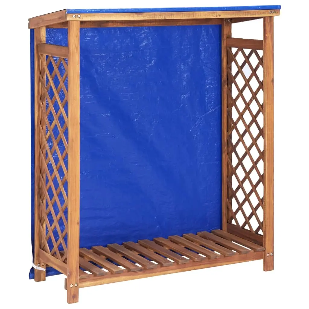 Firewood Storage Shed 105x38x115 cm Solid Acacia Wood 46566 - Home & Garden