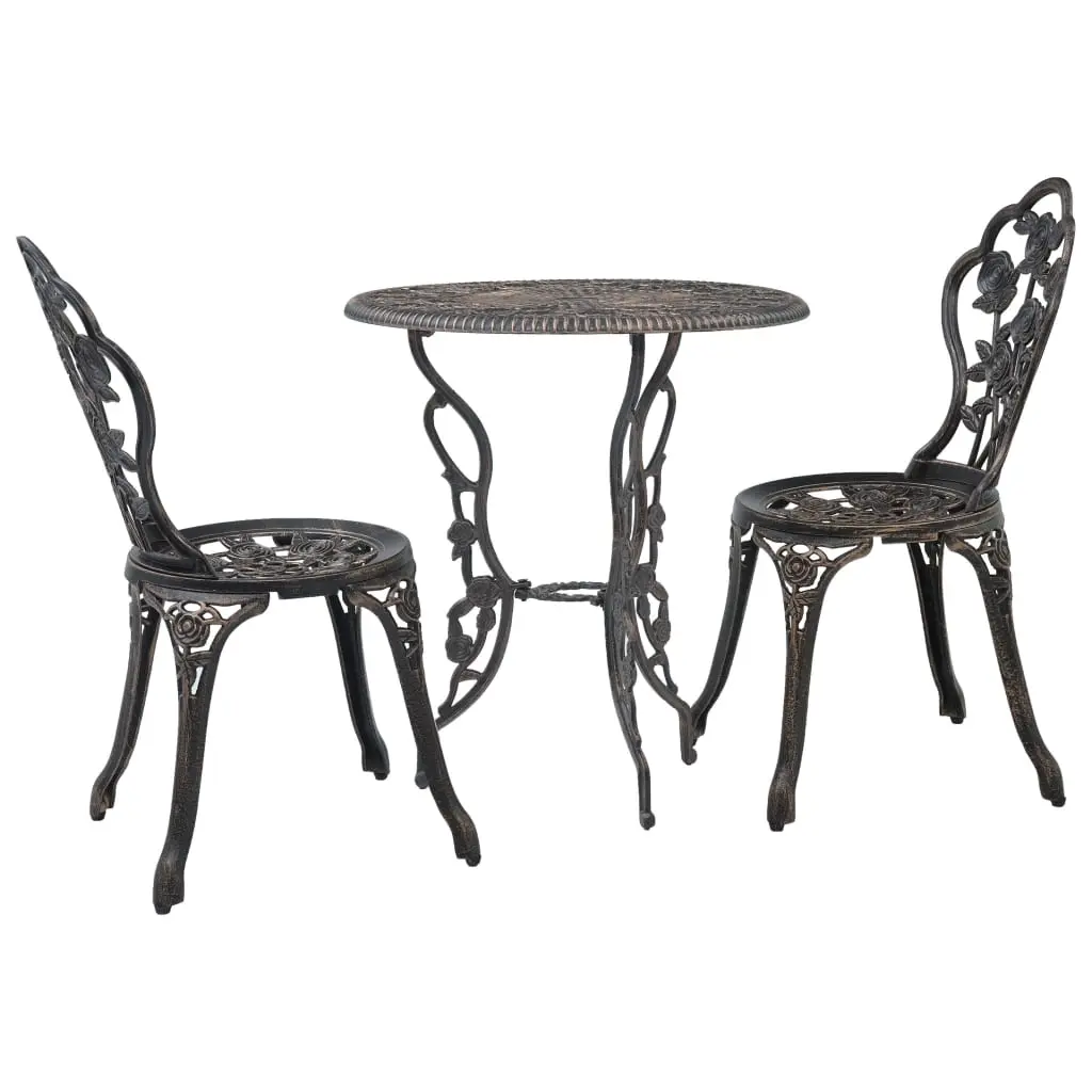 3 Piece Bistro Set Cast Aluminium 47858 - Furniture