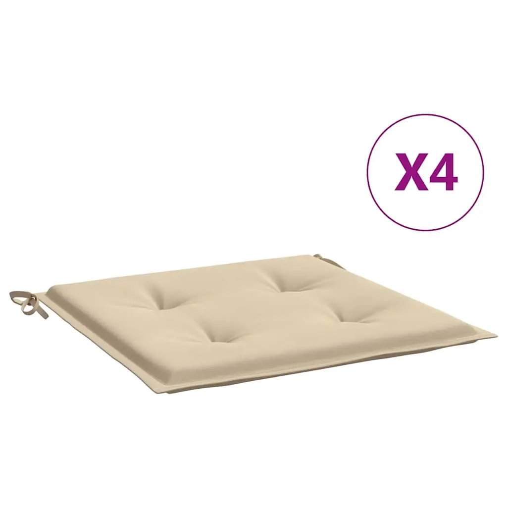 Garden Chair Cushions 4 pcs Beige 40x40x4 cm Oxford Fabric 47596 - Home & Garden