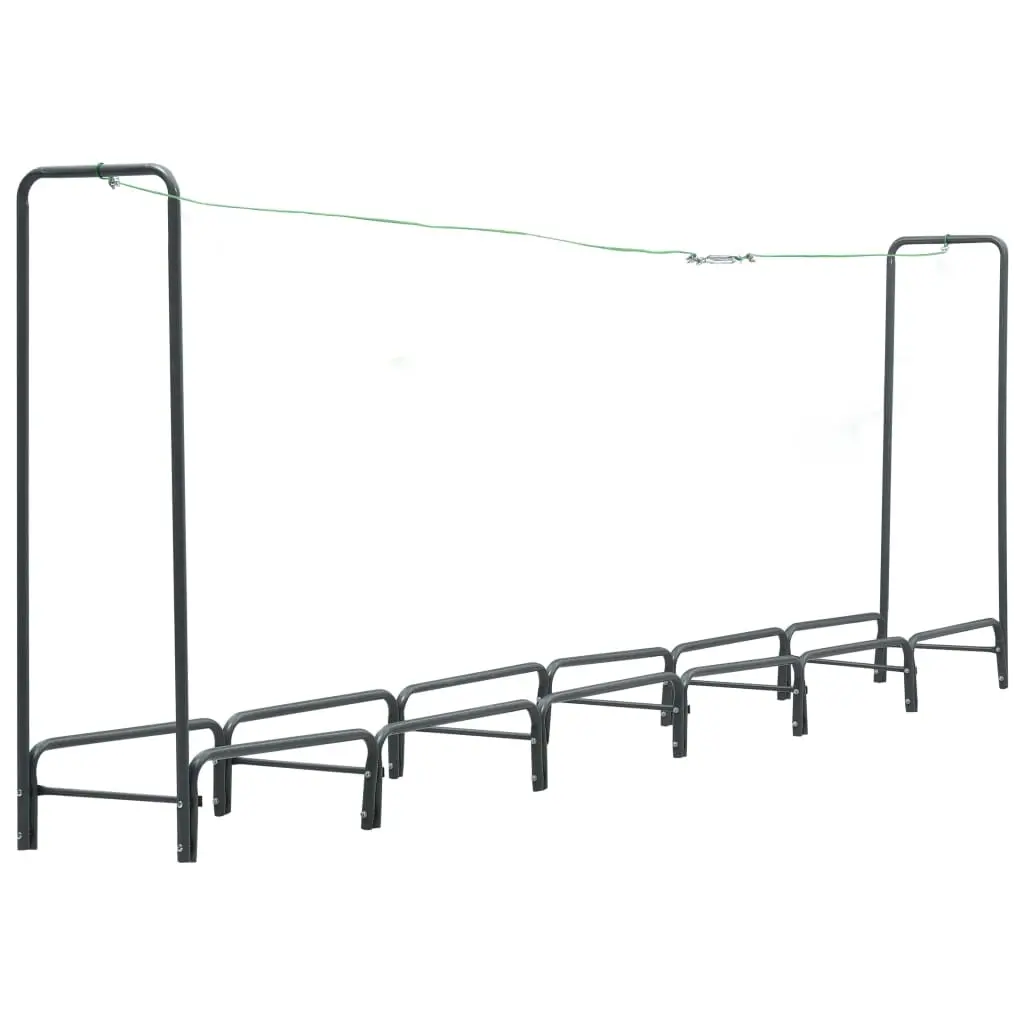 Firewood Rack Anthracite 360x35x120 cm Steel 286292 - Home & Garden