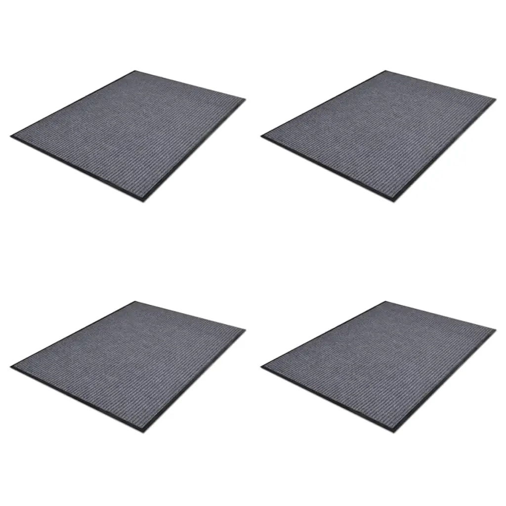 PVC Door Mats 4 pcs Grey 90x60 cm 278749 - Home & Garden