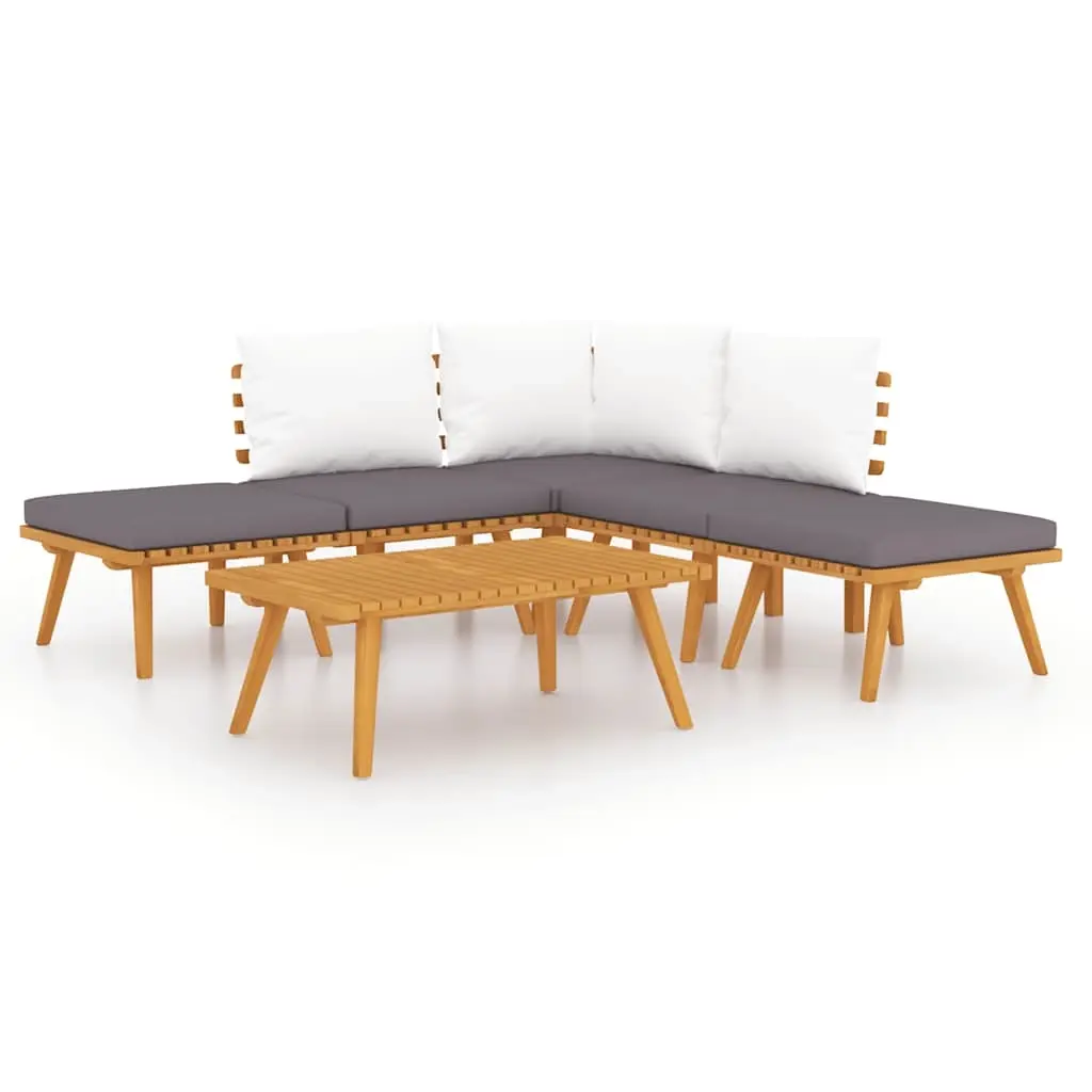 6 Piece Garden Lounge Set Solid Acacia Wood 46677 - Furniture