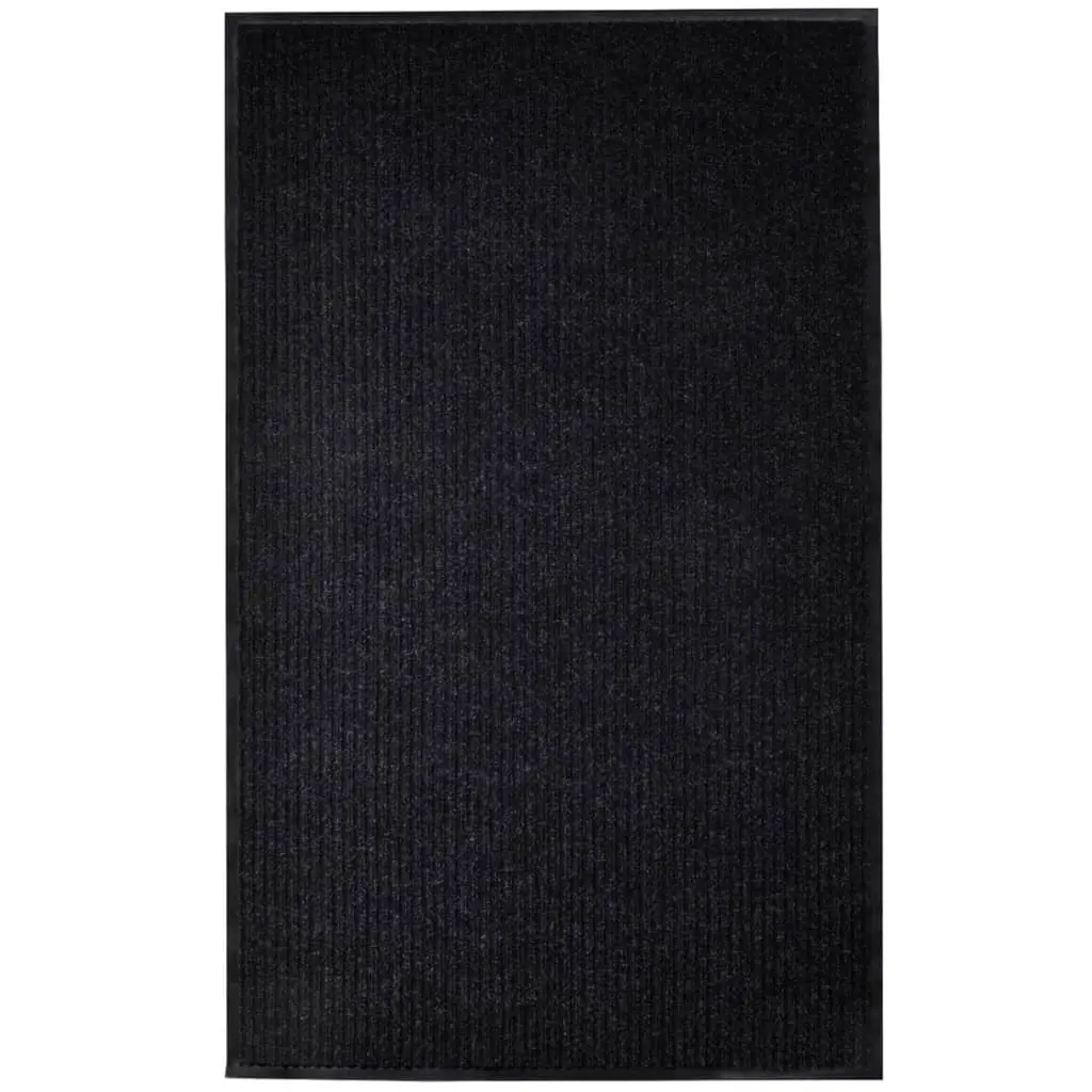 Door Mat Black 117x220 cm PVC 287665 - Home & Garden
