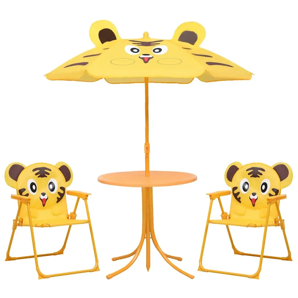 3 Piece Kids' Garden Bistro Set with Parasol Yellow 48100 - Up to 70% Off Kids & Baby Furniture