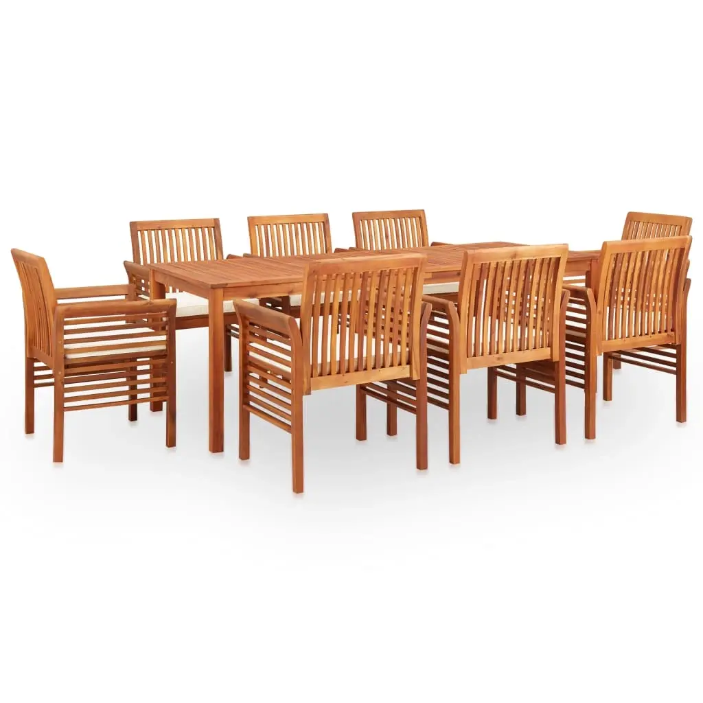 9 Piece Outdoor Dining Set with Cushions Solid Wood Acacia 278900 - Up to 65% off Outdoor Furniture