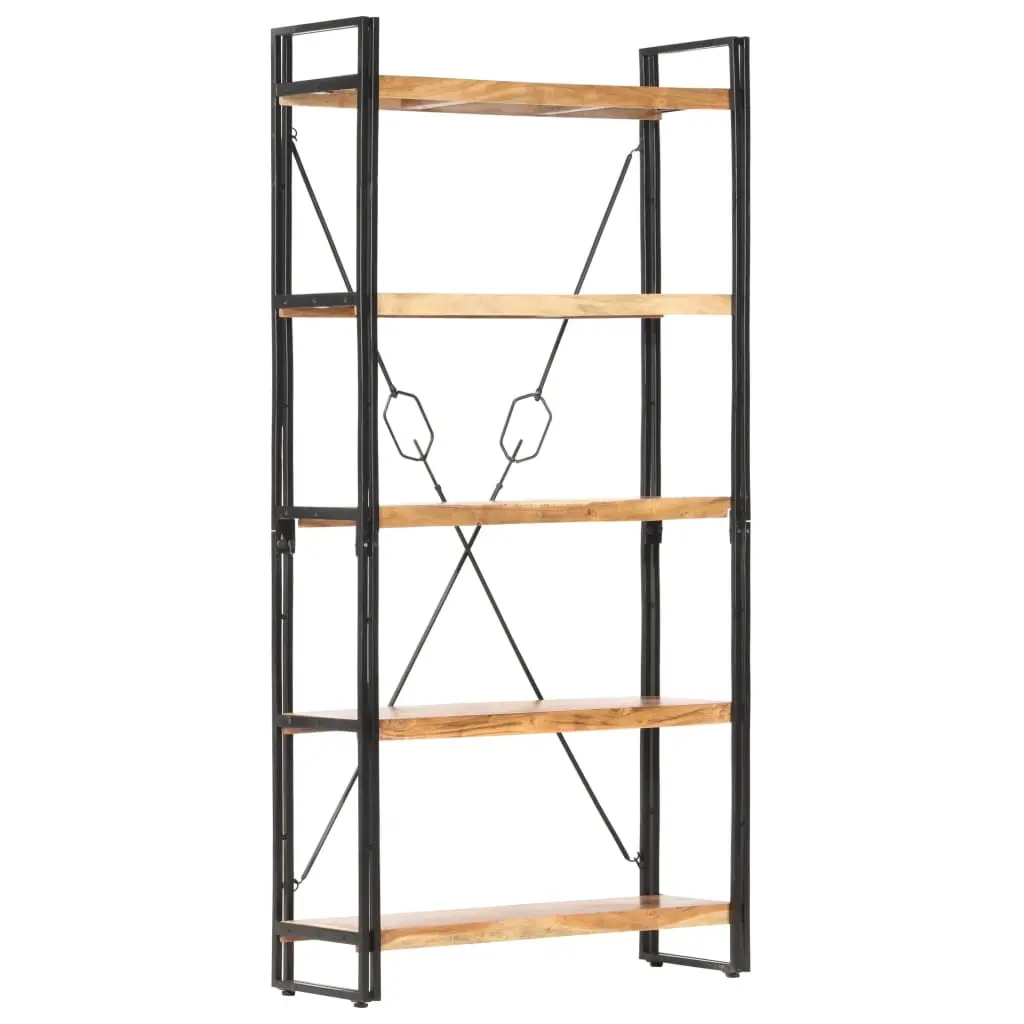 5-Tier Bookcase 90x30x180 cm Solid Acacia Wood 286587