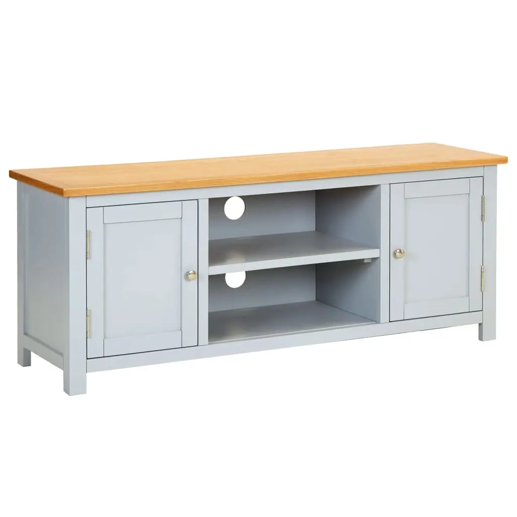 TV Cabinet 120x35x48 cm Solid Oak Wood 288632 - Furniture