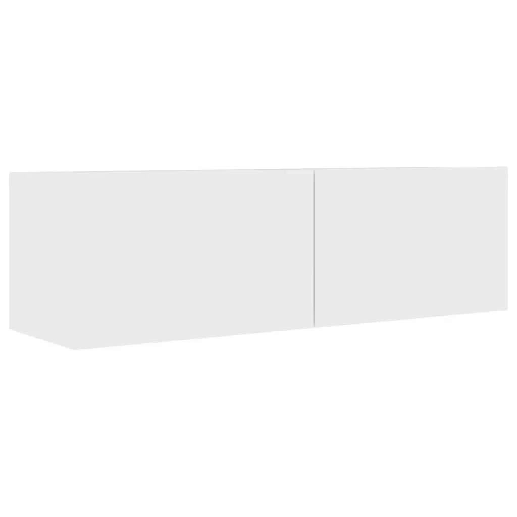TV Cabinet White 100x30x30 cm Engineered Wood 801481 - Furniture