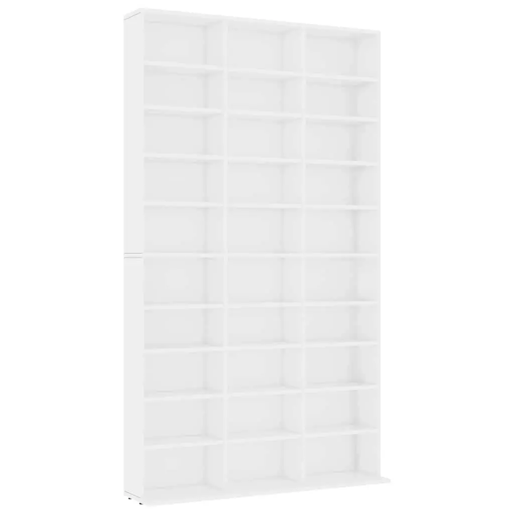 CD Cabinet White 102x23x177.5 cm Engineered Wood 801778 - Furniture