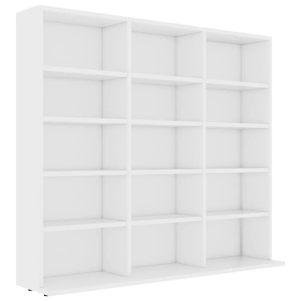 CD Cabinet White 100x23x89.5 cm Engineered Wood 801787 - Furniture