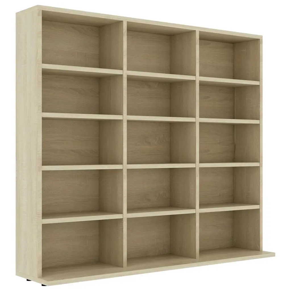 CD Cabinet Sonoma Oak 100x23x89.5 cm Engineered Wood 801790 - Furniture