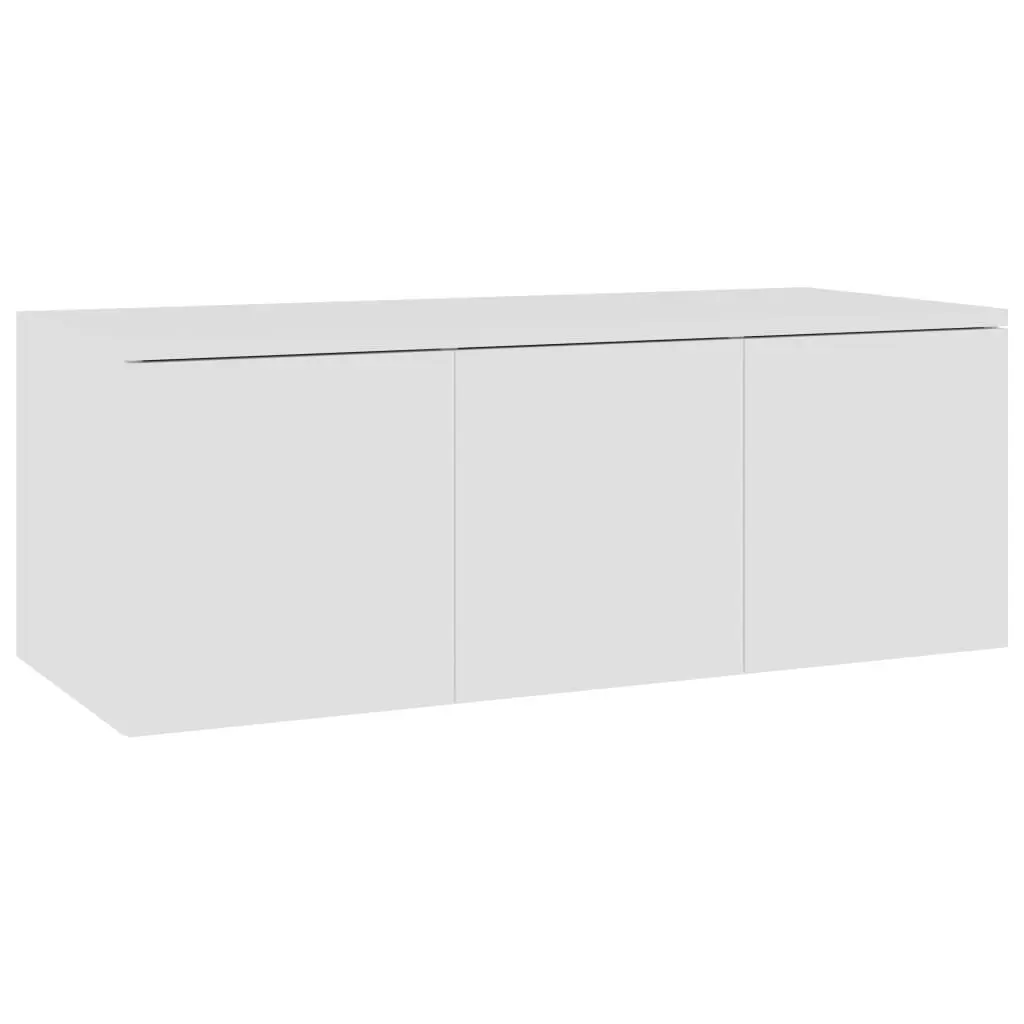 TV Cabinet White 80x34x30 cm Engineered Wood 801859 - Furniture