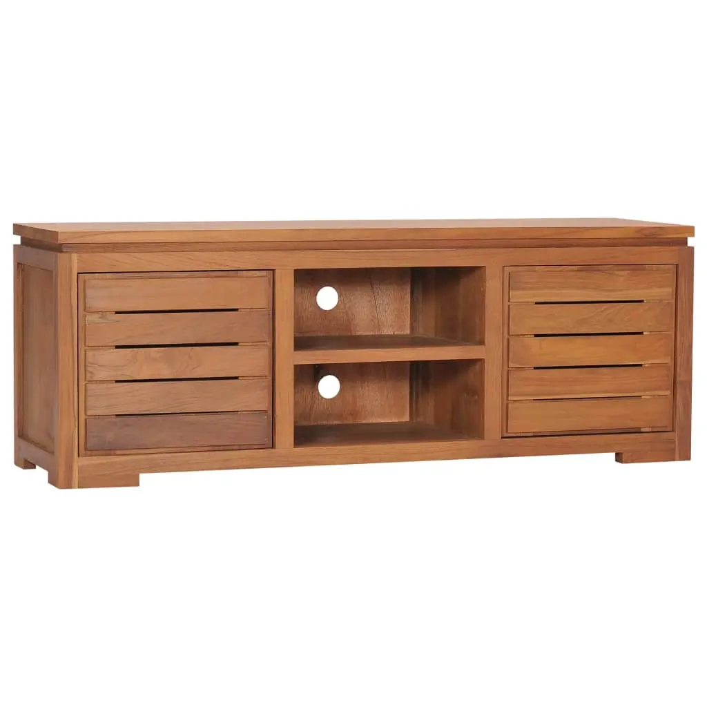 TV Cabinet 110x30x40 cm Solid Teak Wood 289069 - Furniture