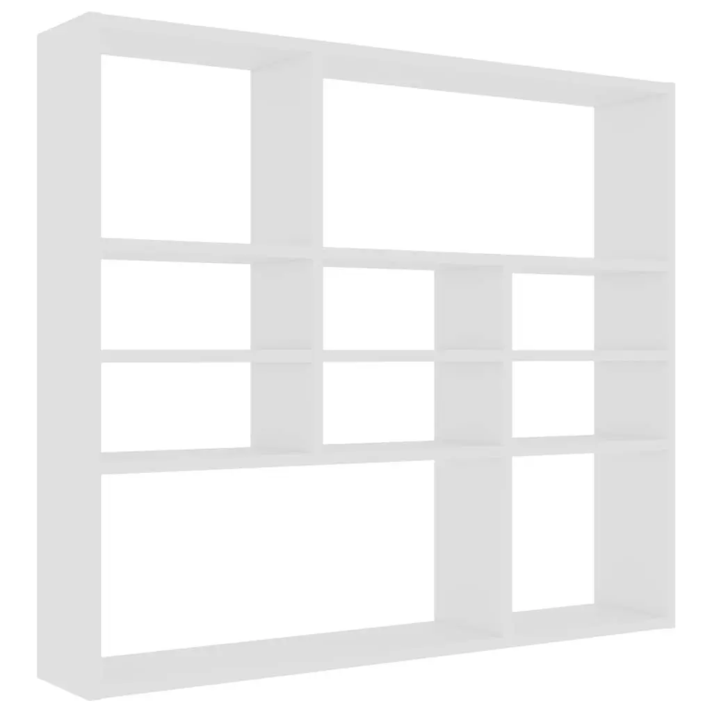 Wall Shelf White 90x16x78 cm Engineered Wood 802939 - Furniture